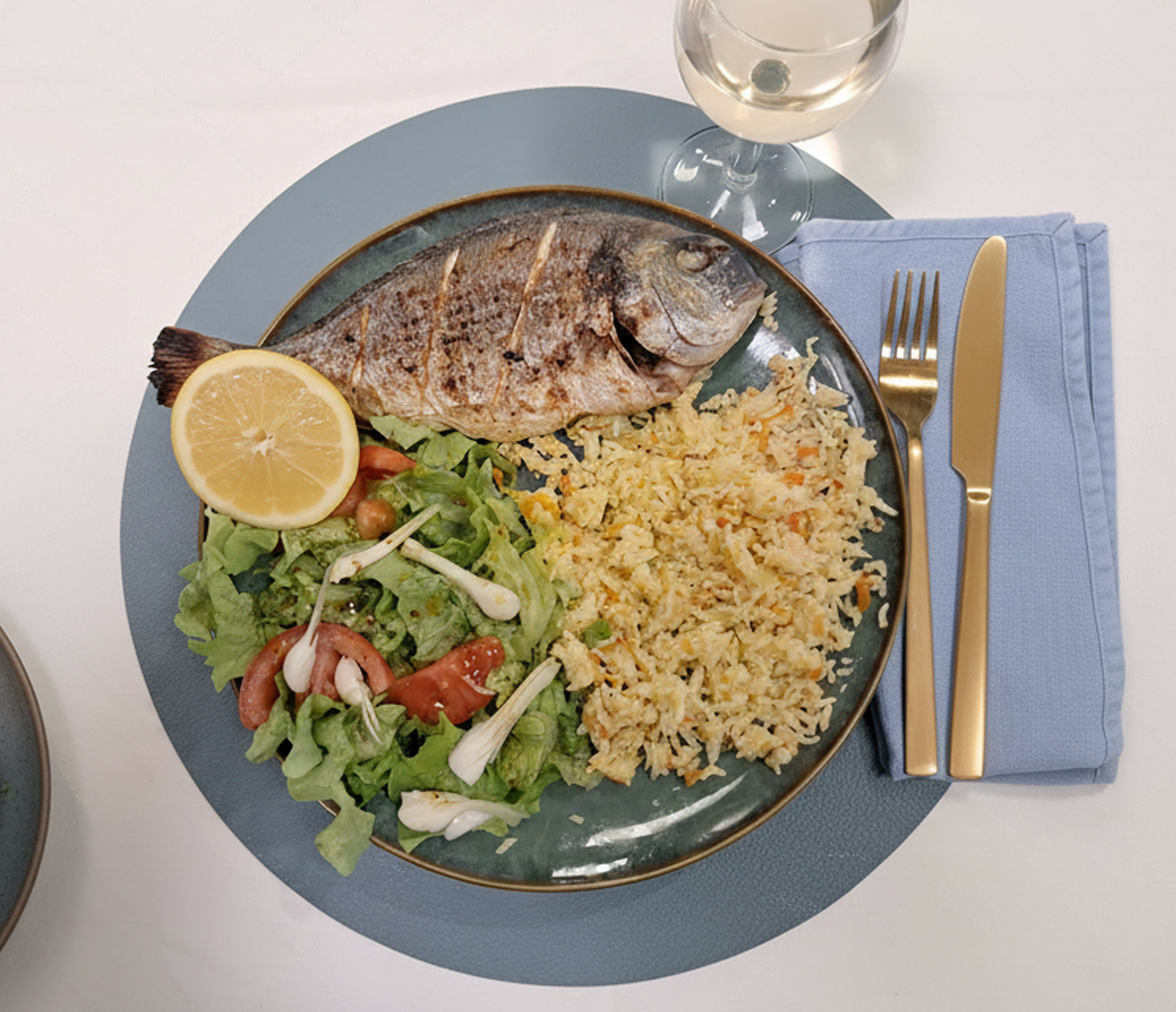 Plat dorade grillée